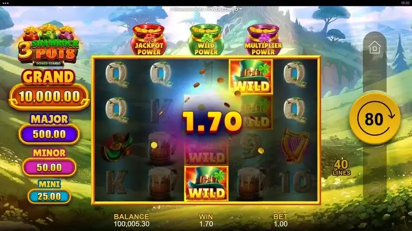3 Shamrock Pots: Power Combo slot screenshot 4