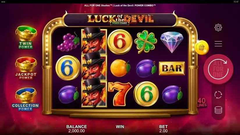 Luck of the Devil POWER COMBO slot screenshot 1