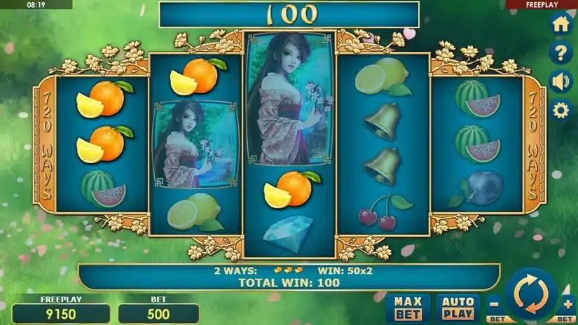 Sakura Fruits slot screenshot 4
