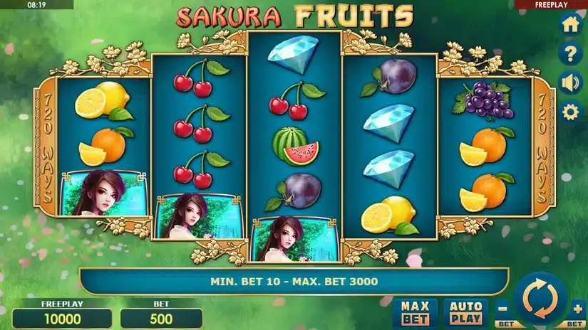 Sakura Fruits slot screenshot 1