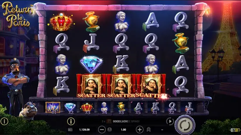Return to Paris slot screenshot 3