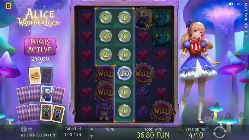 Alice WonderLuck slot screenshot 7