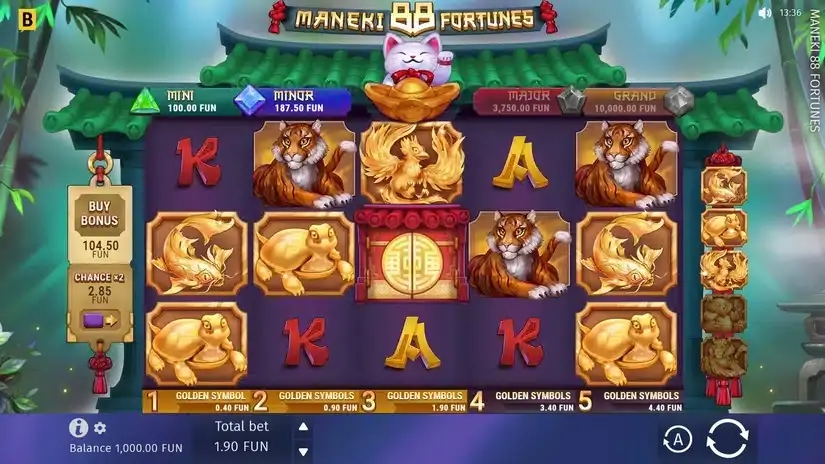 Maneki 88 Fortunes slot screenshot 1