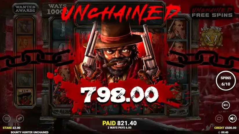Bounty Hunter Unchained slot screenshot 6
