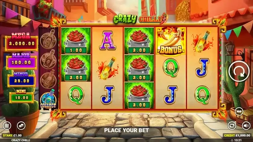Crazy Chilli slot screenshot 1