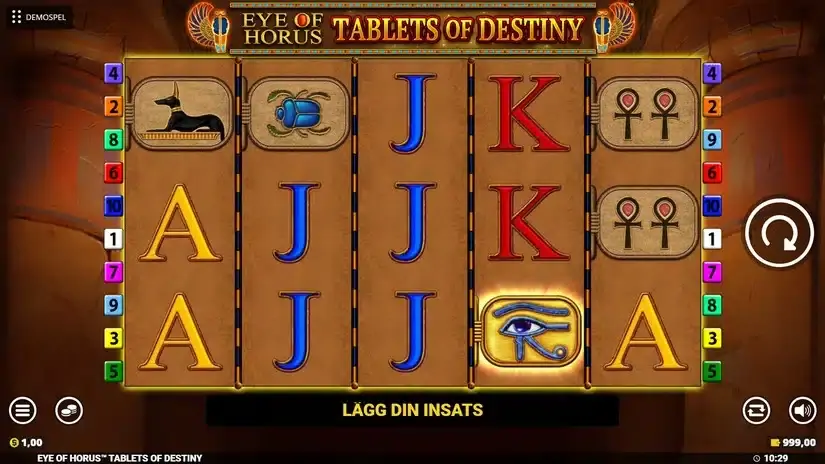Eye of Horus Tablets of Destiny slot screenshot 1