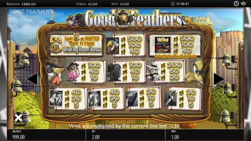 Good Feathers slot screenshot 2