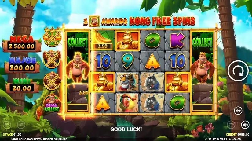 King Kong Cash Even Bigger Bananas slot screenshot 5