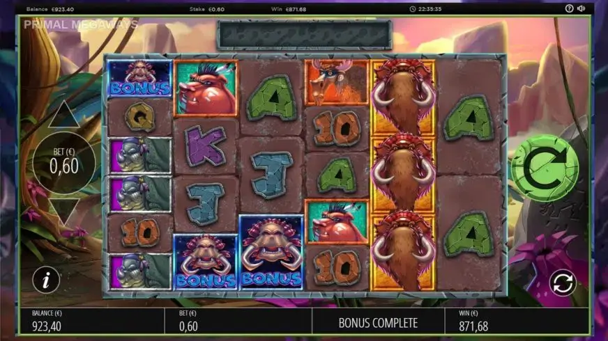 Primal Megaways slot screenshot 2