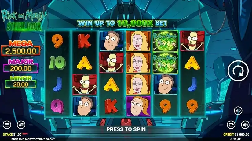 Rick And Morty Strike Back slot screenshot 1