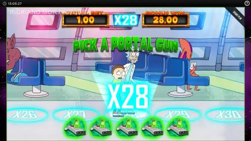 Rick and Morty Wubba Lubba Dub Dub slot screenshot 5