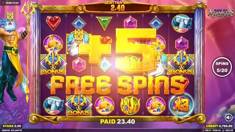 Rise of Atlantis slot screenshot 4