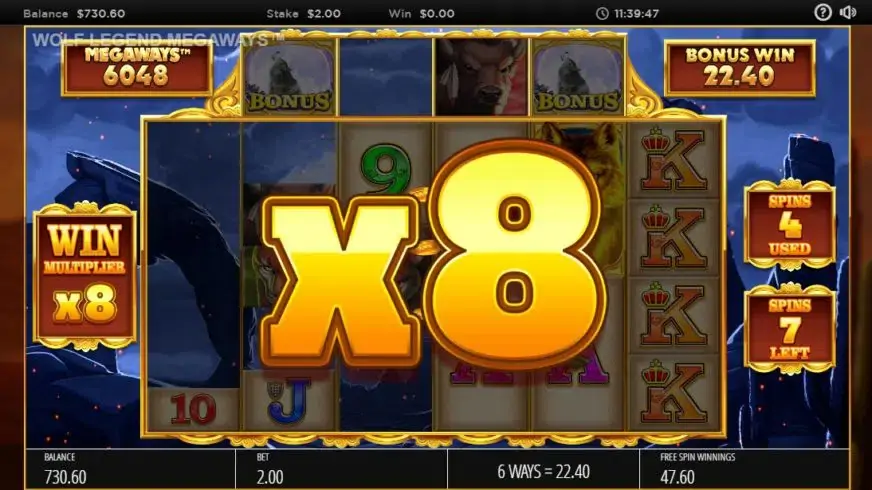 Wolf Legend Megaways slot screenshot 6