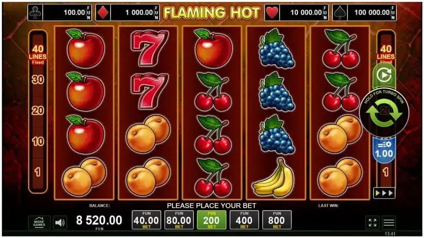 Flaming Hot slot screenshot 1