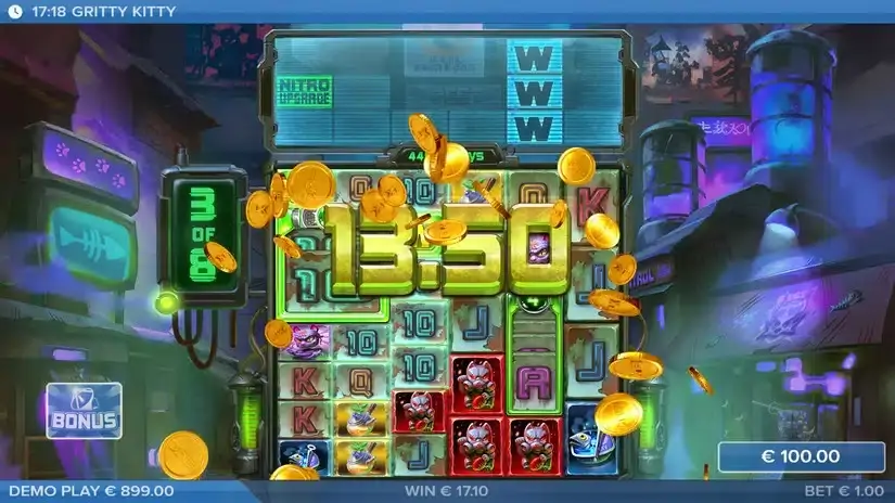 Gritty Kitty of Nitropolis slot screenshot 5