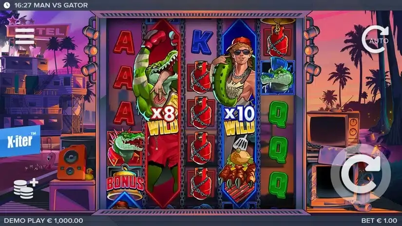 Man vs Gator slot screenshot 1