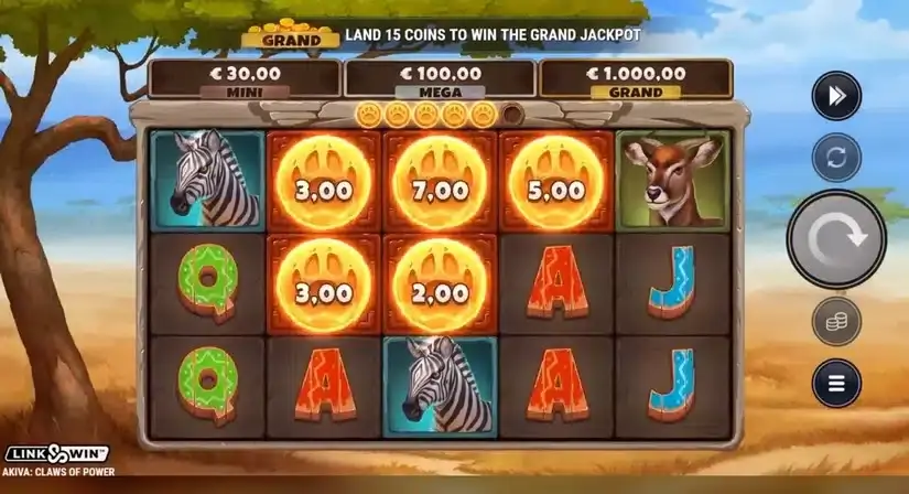 Akiva Claws of Power slot screenshot 1