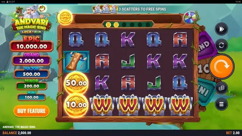 Andvari: The Magic Ring slot screenshot 1