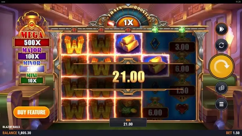 Blazin’ Rails slot screenshot 4