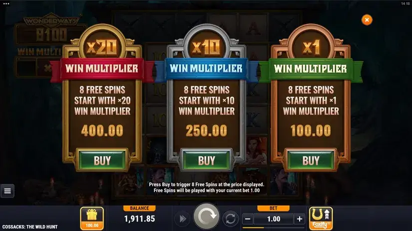 Cossacks the Wild Hunt slot screenshot 3