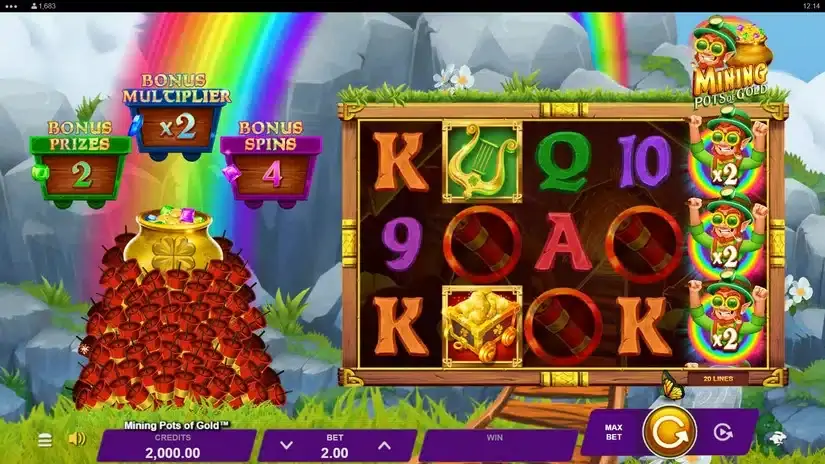 Mining Pots of Gold slot screenshot 1