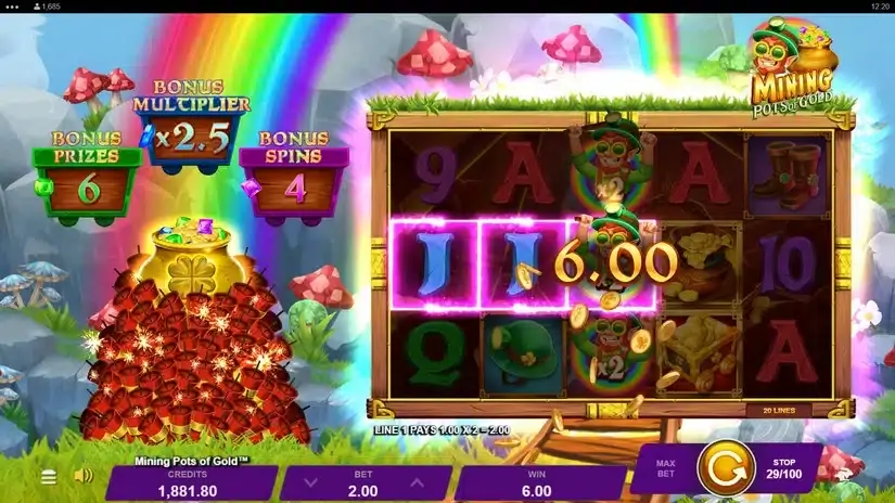 Mining Pots of Gold slot screenshot 4