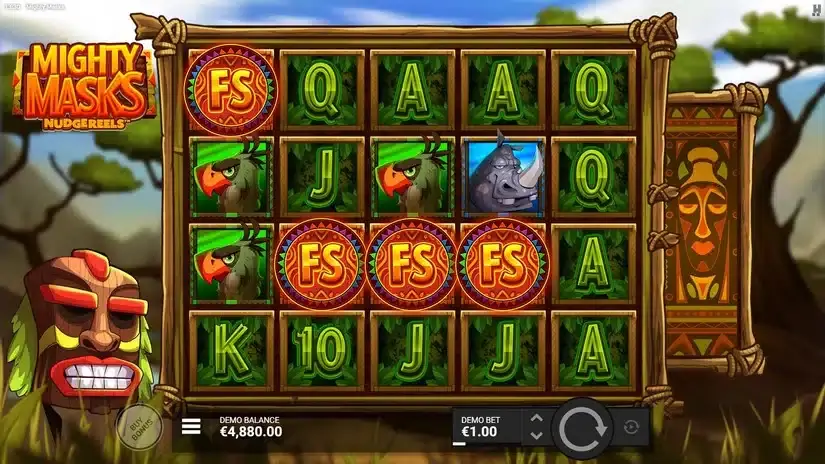 Mighty Masks slot screenshot 2