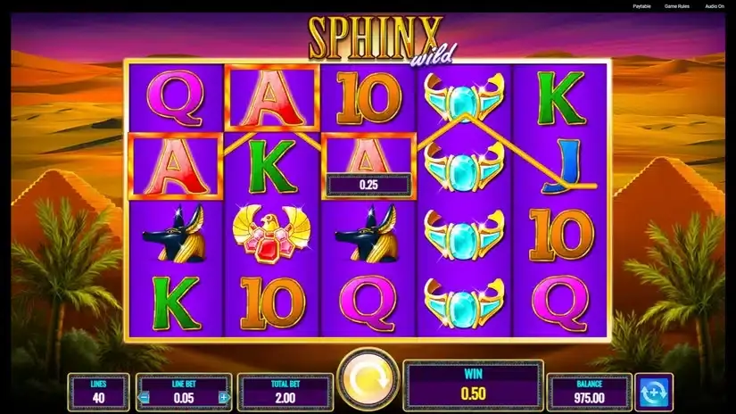 Sphinx Wild slot screenshot 3