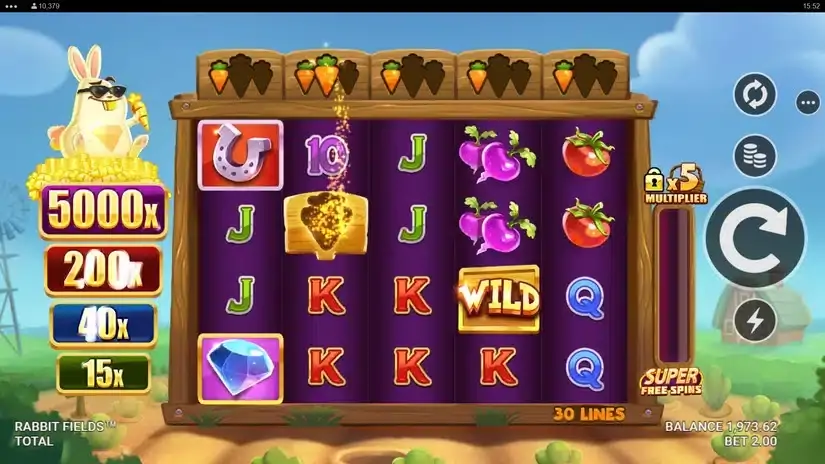 Rabbit Fields slot screenshot 3