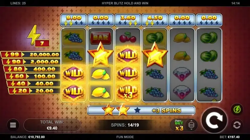 Hyper Blitz Hold and Win slot screenshot 6