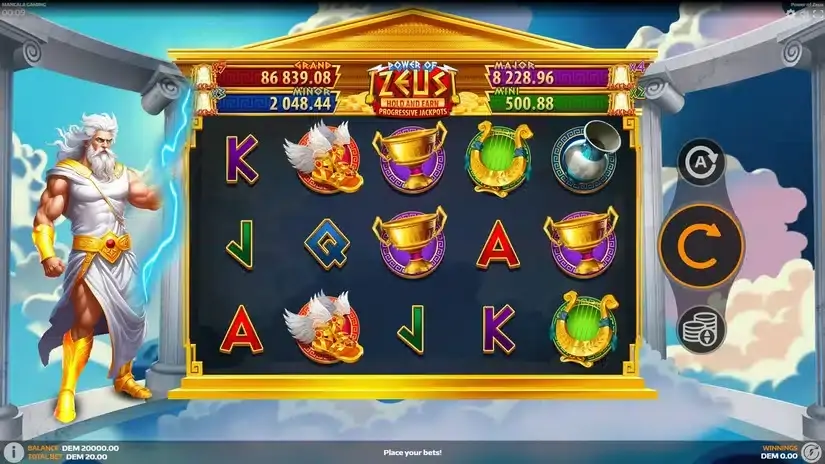 Power of Zeus slot screenshot 1