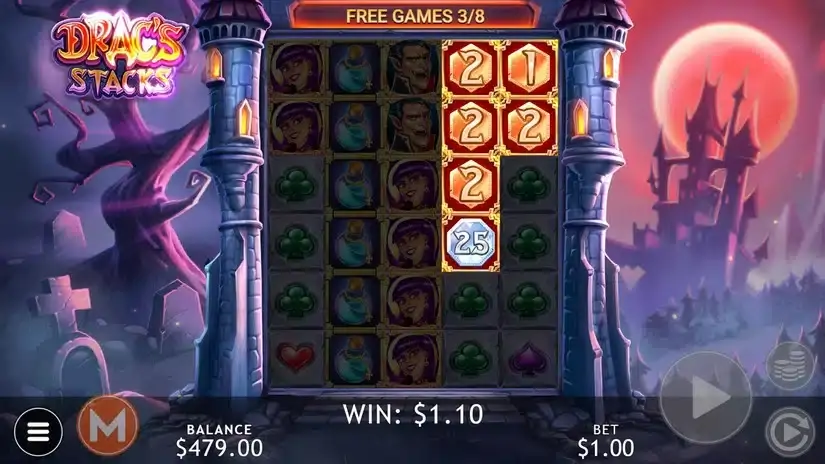 Drac’s Stacks slot screenshot 5