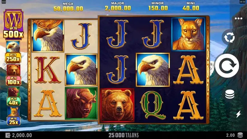 25000 Talons slot screenshot 1