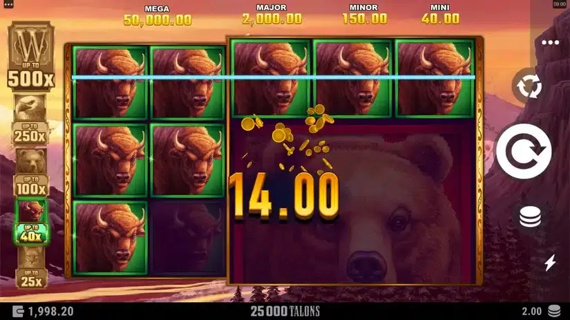 25000 Talons slot screenshot 4