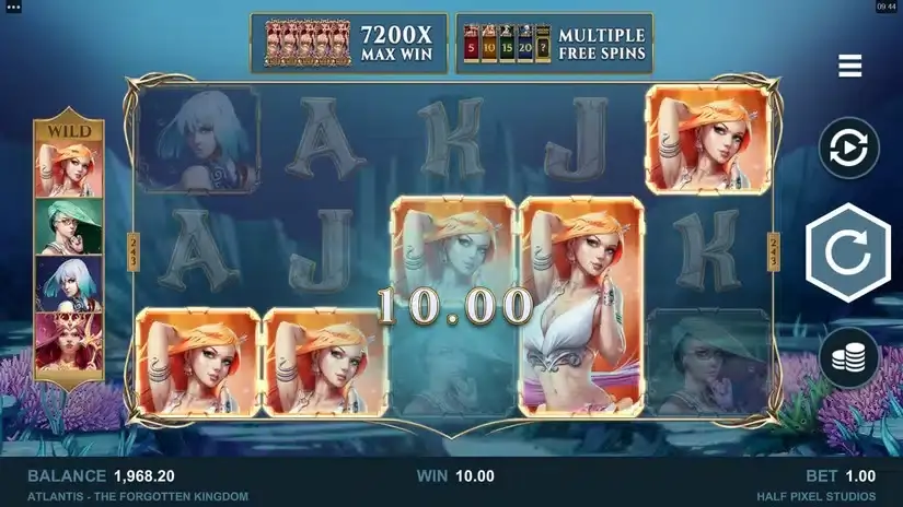 Atlantis The Forgotten Kingdom slot screenshot 2