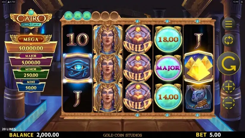 Cairo Link and Win slot screenshot 1