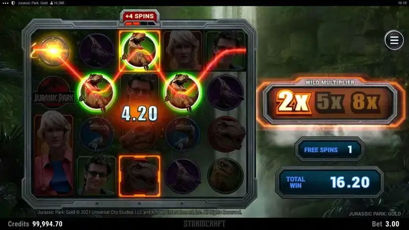 Jurassic Park Gold slot screenshot 6