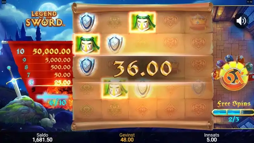 Legend Of The Sword slot screenshot 6