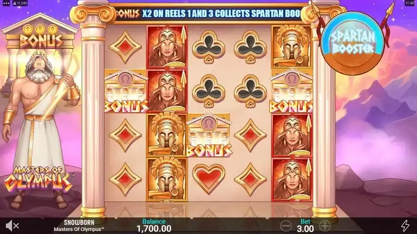 Masters of Olympus slot screenshot 2