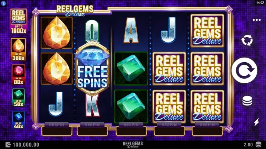 Reel Gems Deluxe slot screenshot 1