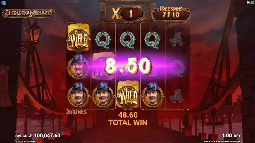 Sherlock and Moriarty WowPot slot screenshot 4