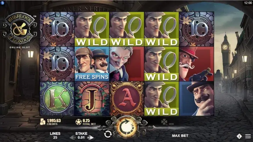 Sherlock of London slot screenshot 3