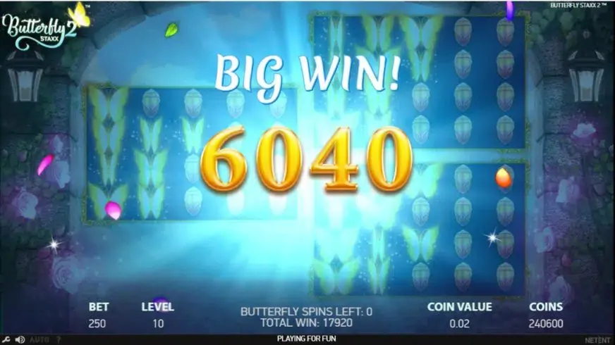 Butterfly Staxx 2 slot screenshot 6