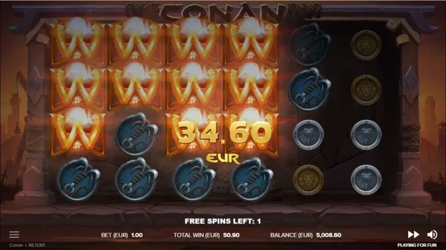 Conan slot screenshot 6