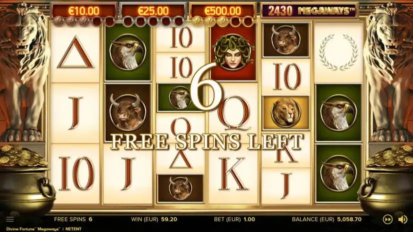 Divine Fortune Megaways slot screenshot 2