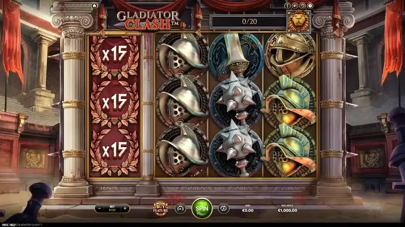 Gladiator Clash slot screenshot 1