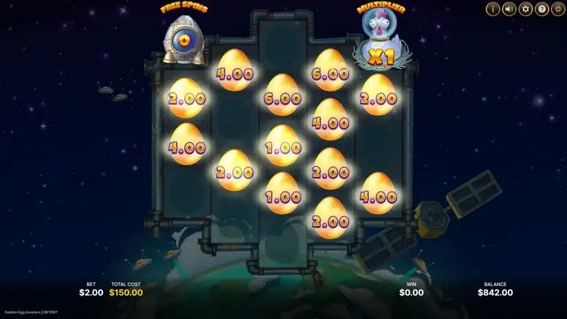 Golden Egg Invaders slot screenshot 5