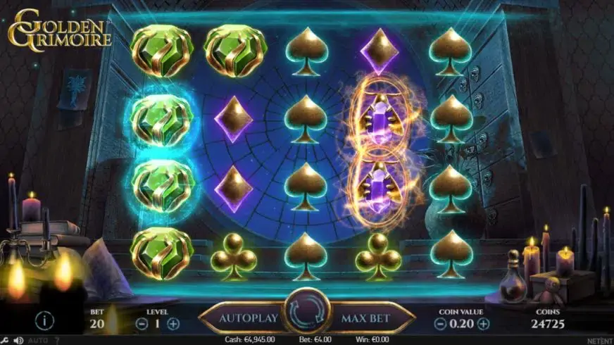 Golden Grimoire slot screenshot 2