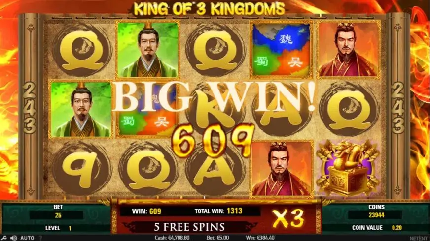 King of 3 Kingdoms slot screenshot 4