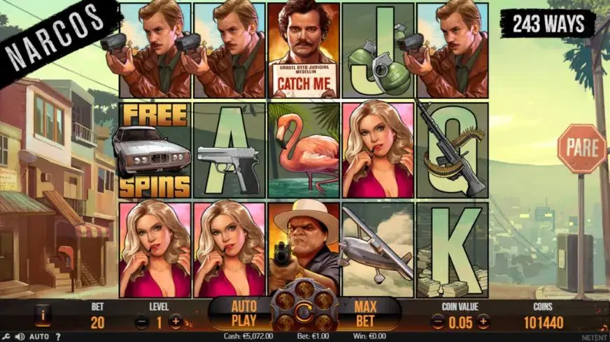 Narcos slot screenshot 1